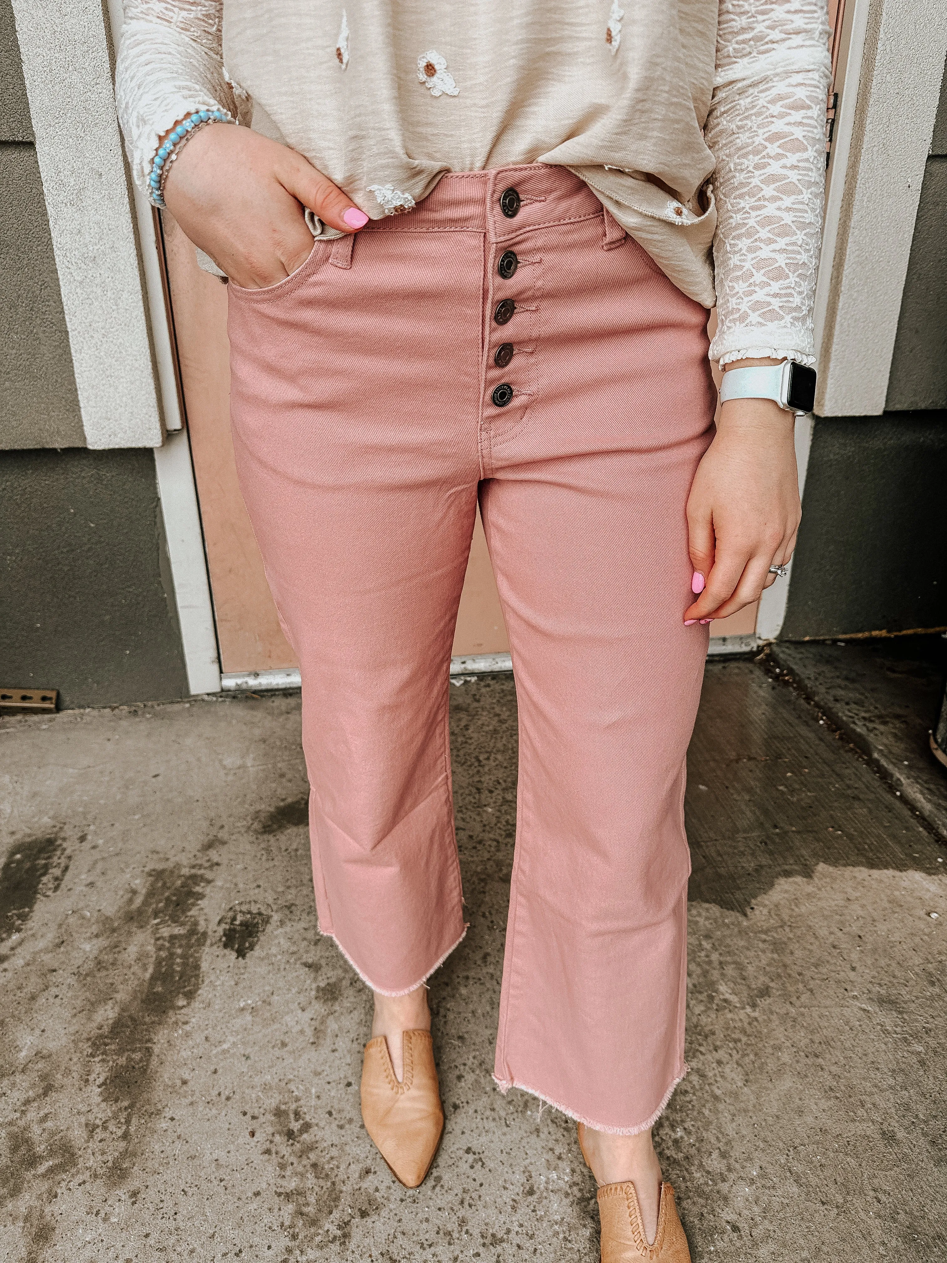 Soft Rose HIGH RISE DENIM JEANS-Stretchy