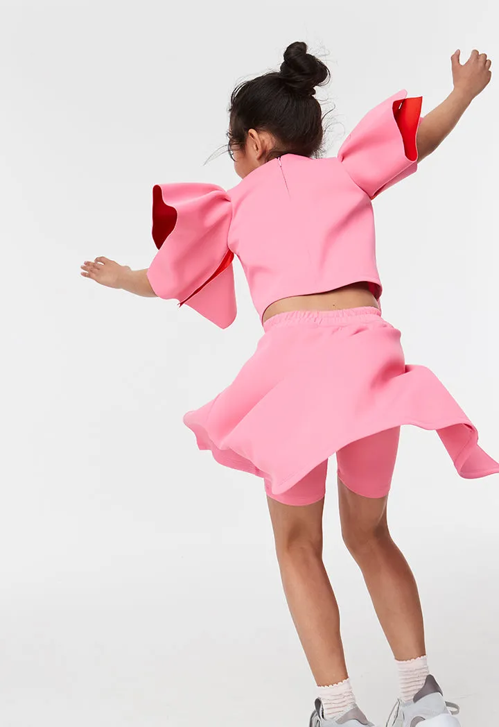 Soft Shorts With Skirt Overlay