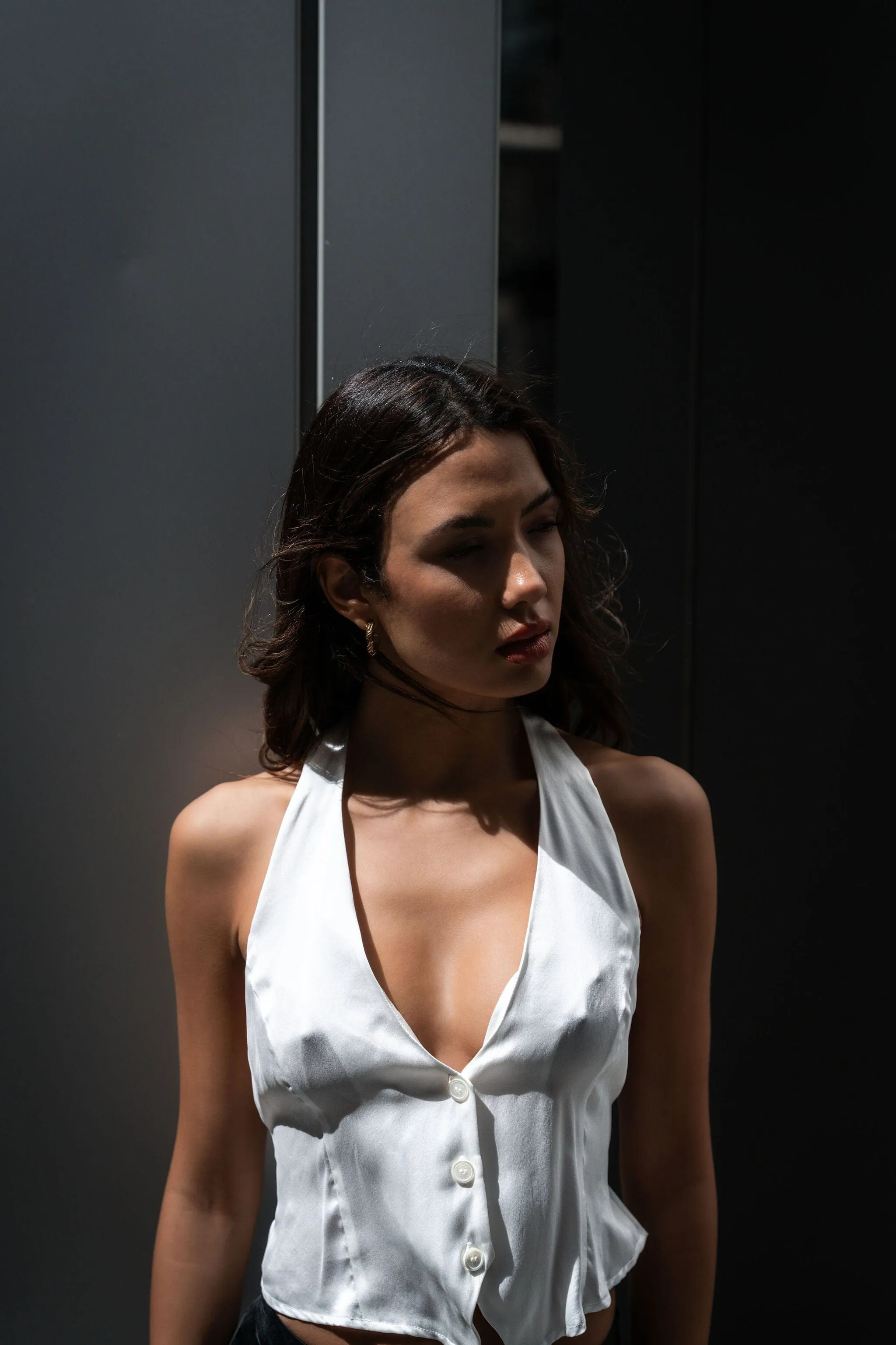 Soft Tailoring Silk Halter Waistcoat