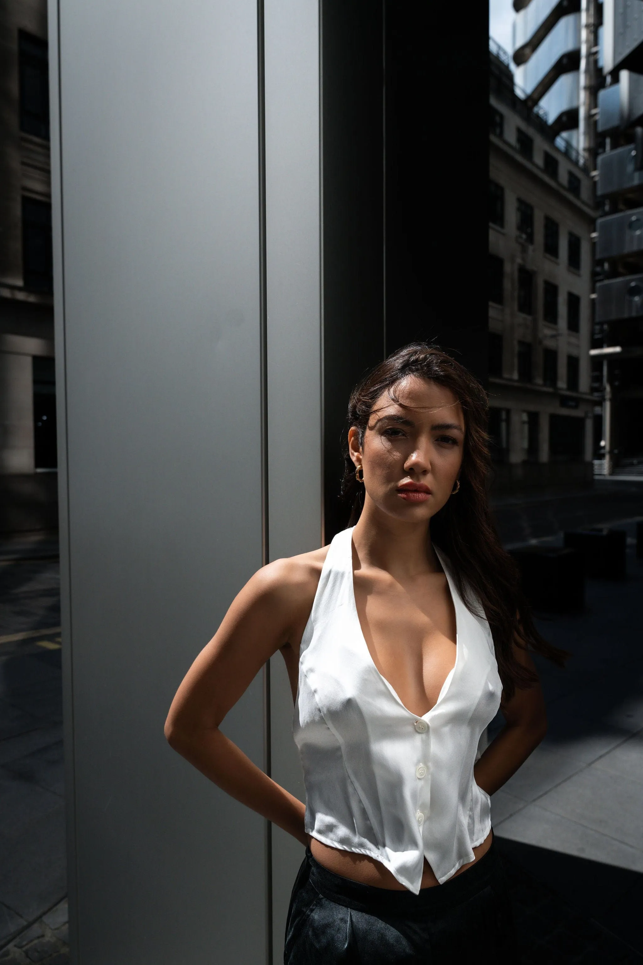 Soft Tailoring Silk Halter Waistcoat