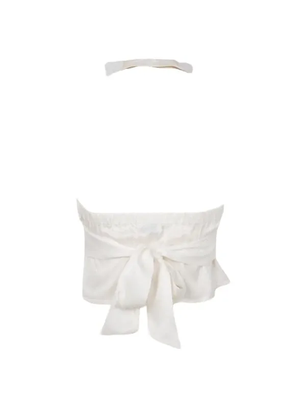 Soft Tailoring Silk Halter Waistcoat