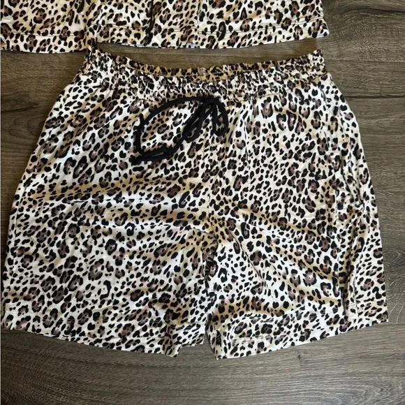Soma cool nights Leopard Print Pajama Set