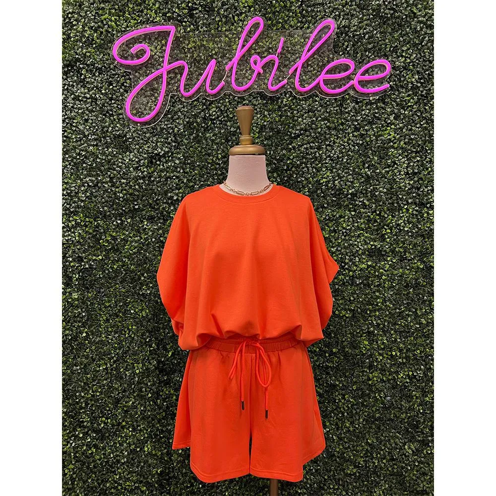 Sophie Tangerine Soft Shorts
