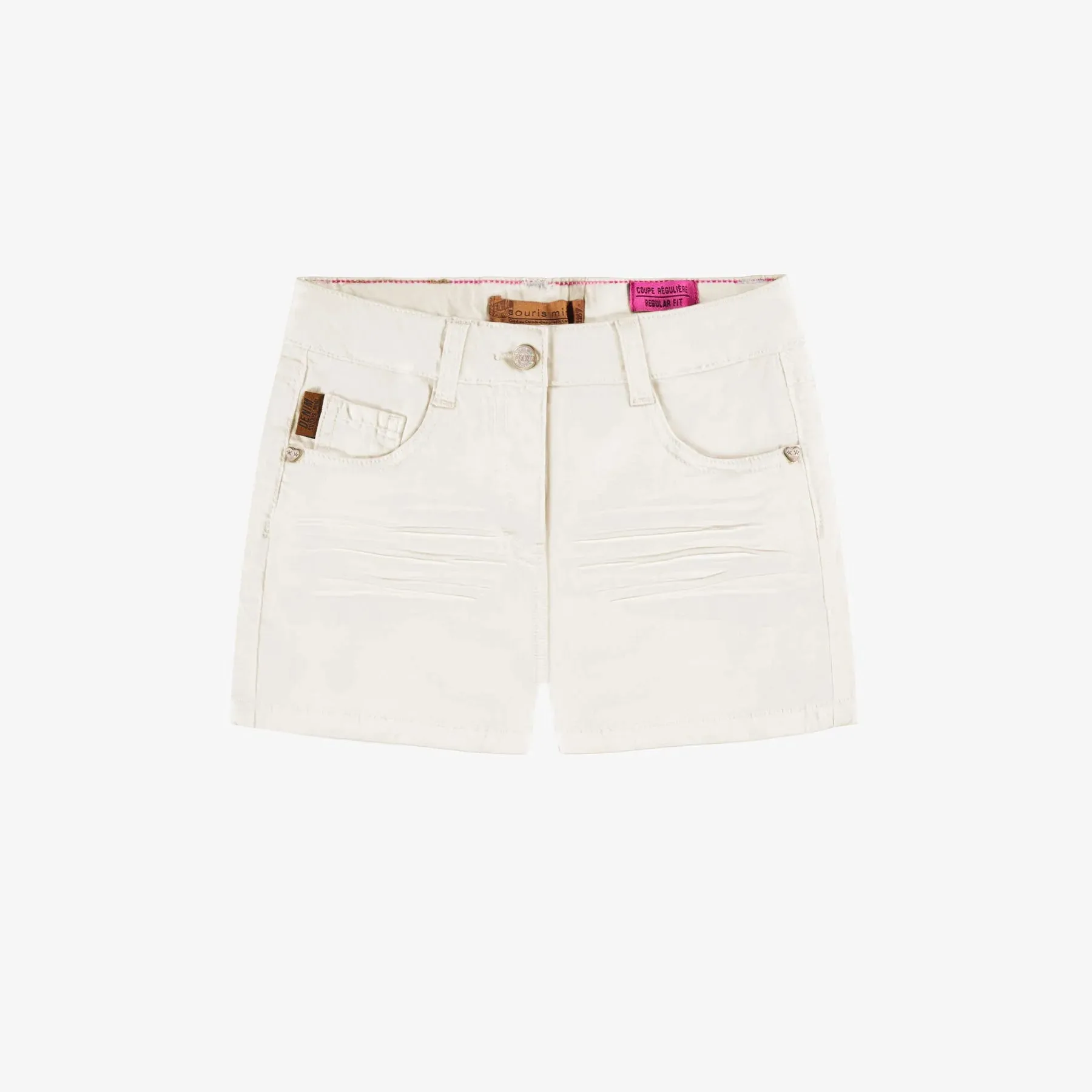 Souris Mini Cream Denim Shorts - Child