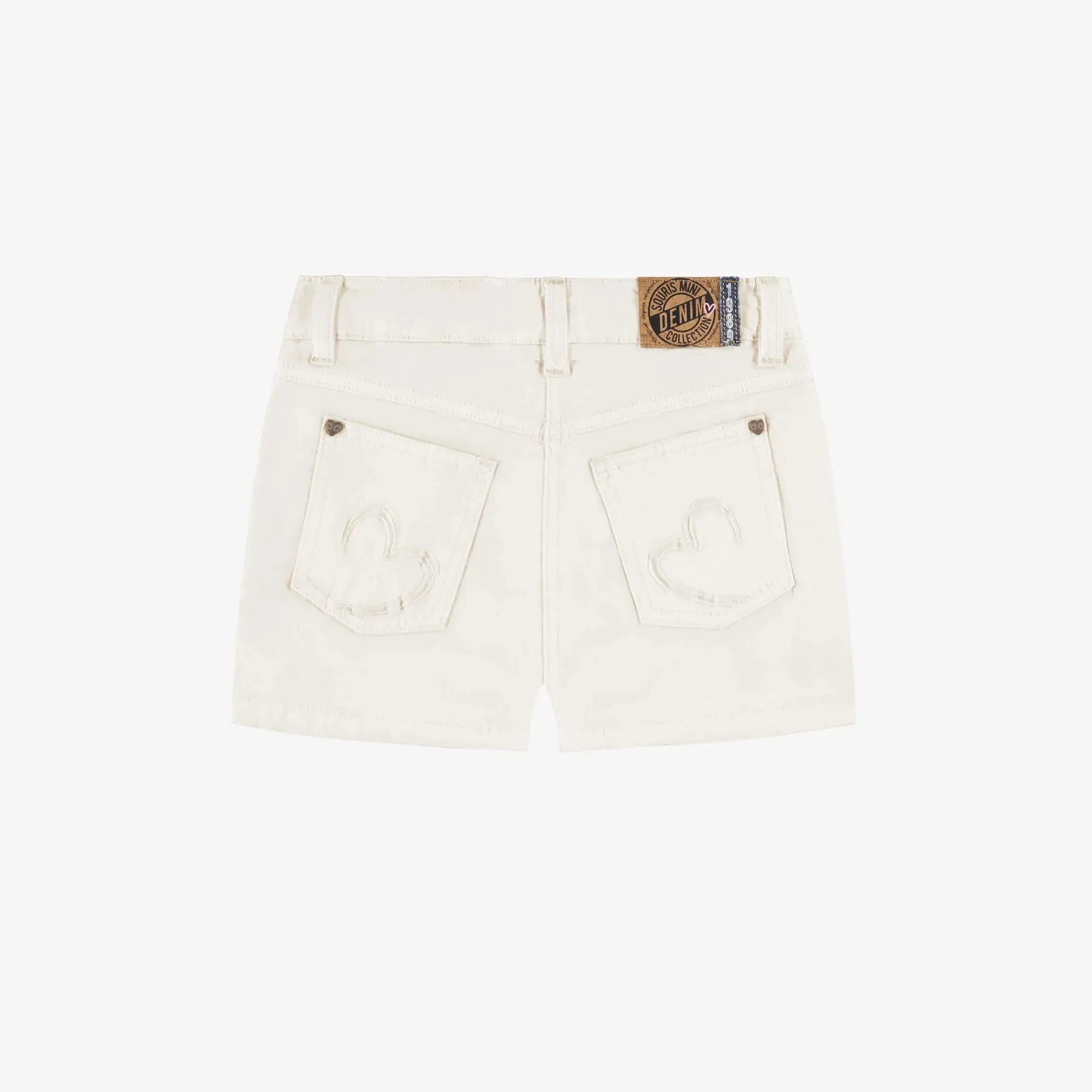 Souris Mini Cream Denim Shorts - Child