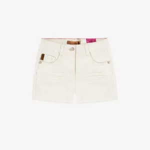 Souris Mini Cream Denim Shorts - Child