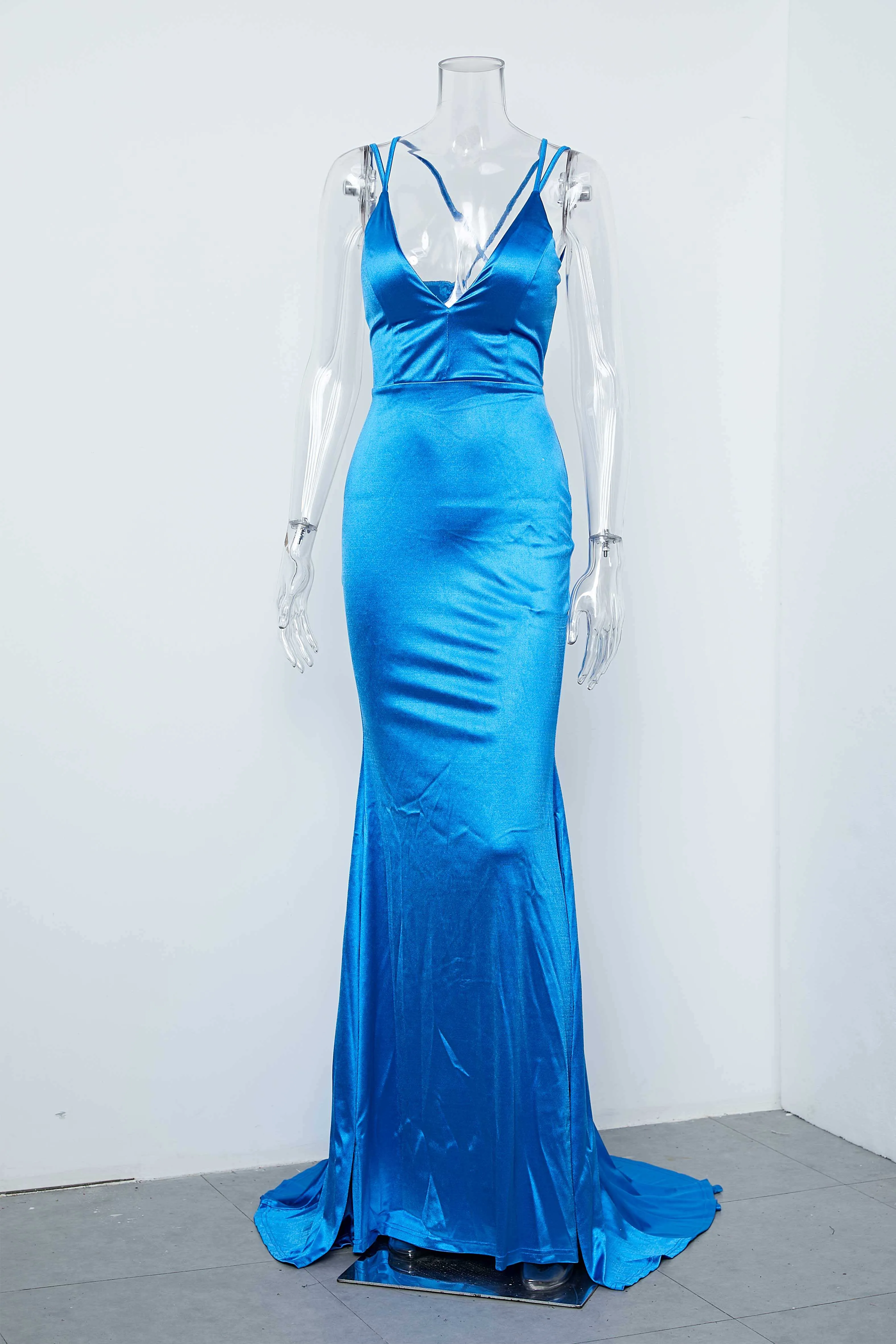 Spaghetti Strap Deep V Neck Dresses