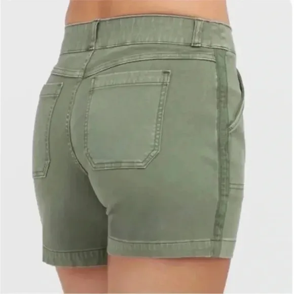 Spanx Stretch Twill Shorts 4” in Soft Sage 20318R