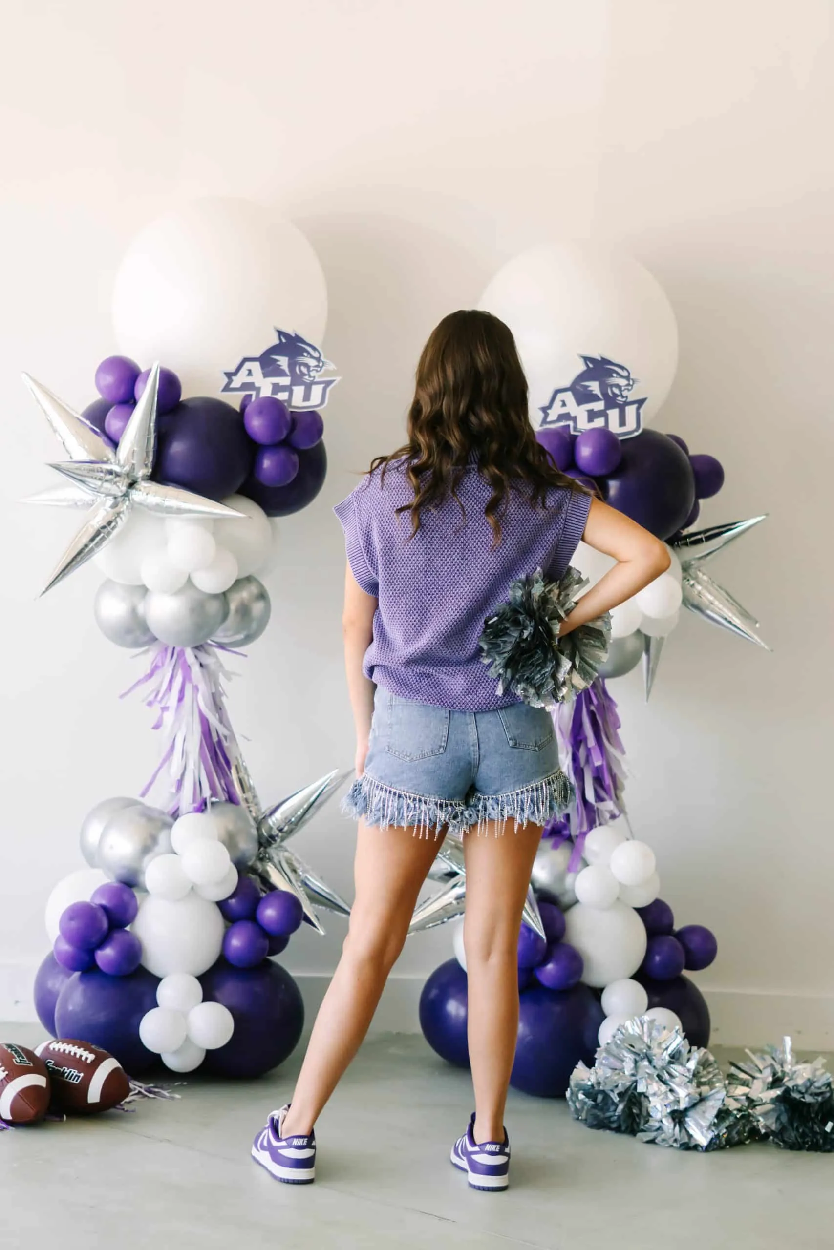Sparkle Fringe Denim Shorts