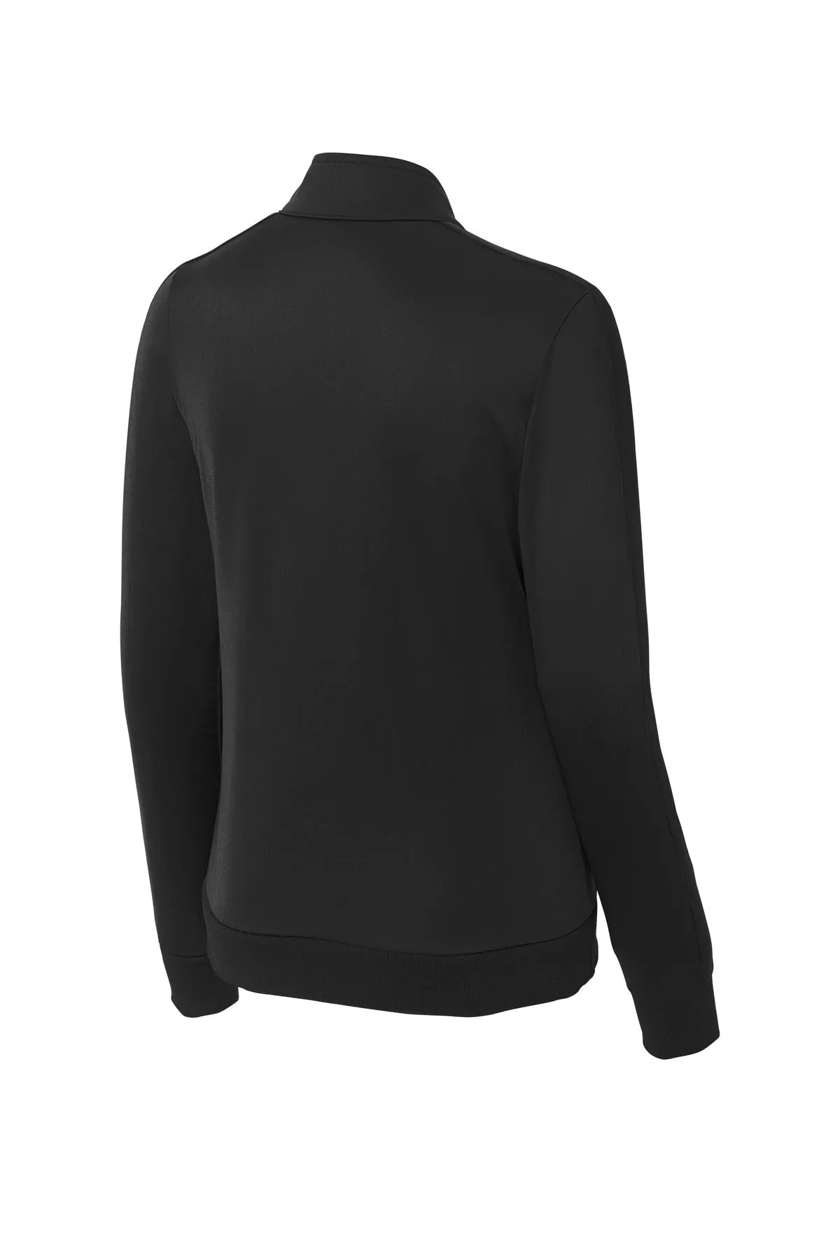 Sport-Tek  Ladies Tricot Sleeve Stripe Track Jacket. LST94 Black/ Black