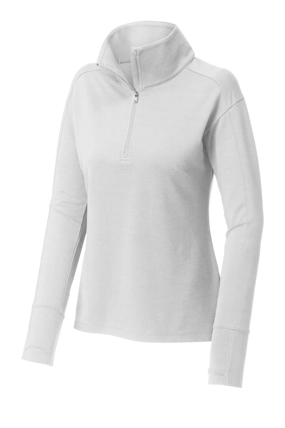 Sport-Tek Women's Sport-Wick Flex Fleece 1/4-Zip. LST561 White