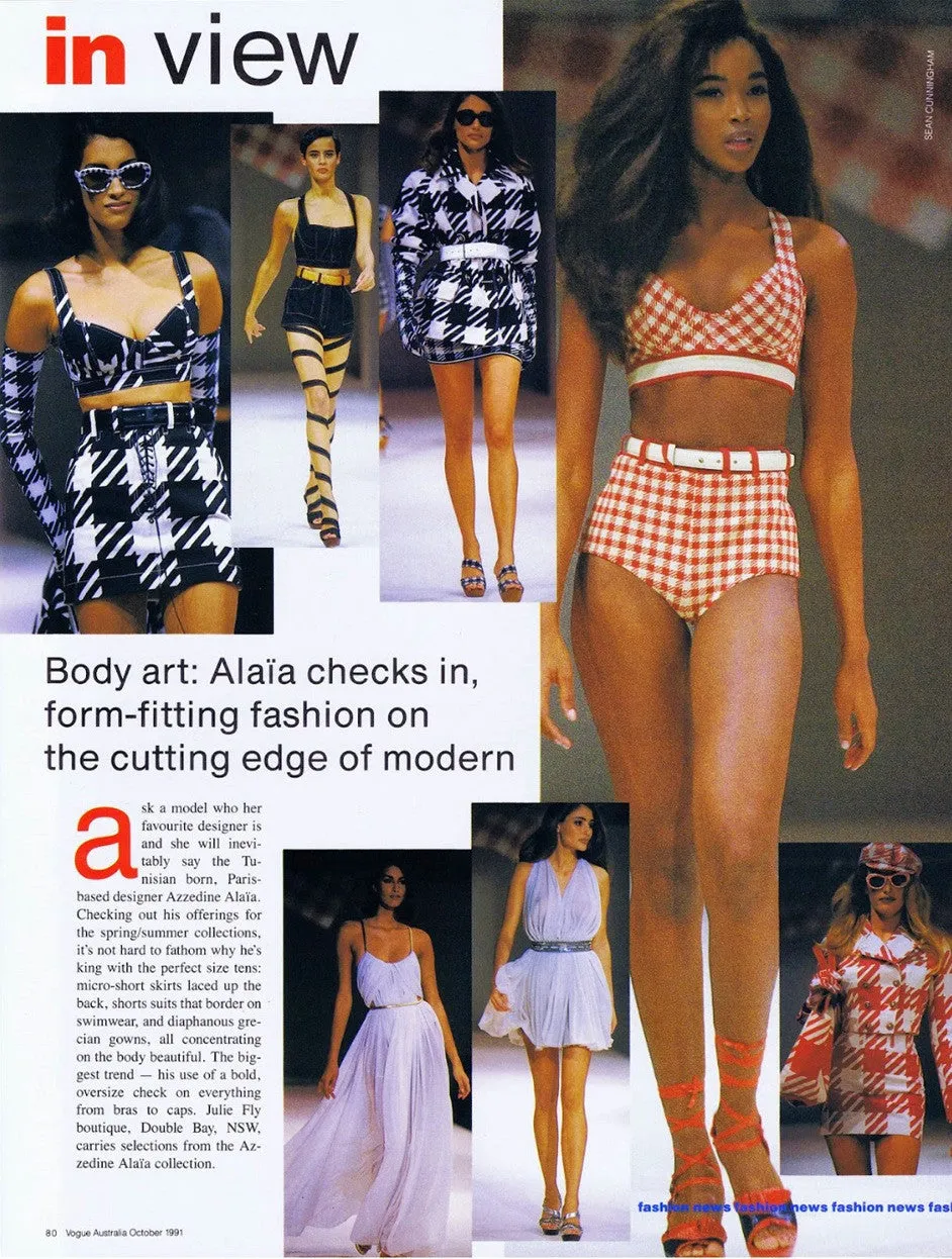 Spring 1991 Museum Held Alaia 'Tati" Short & Bra Top