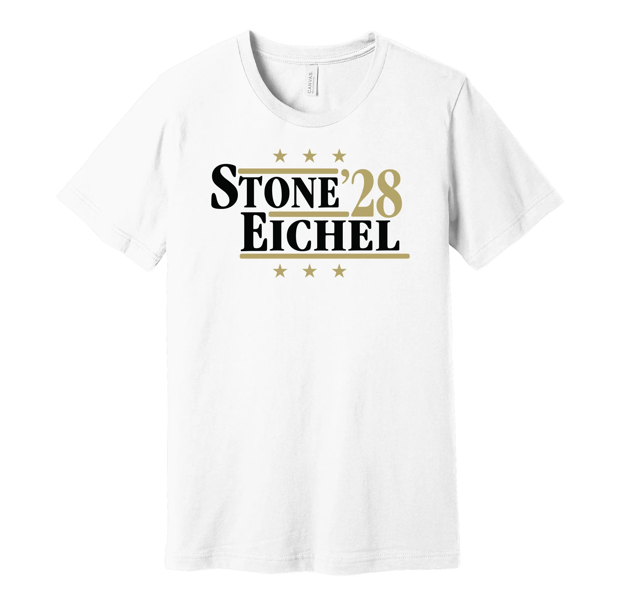 Stone & Eichel '28 - Las Vegas Hockey Political Campaign Parody T-Shirt - Hyper Than Hype Shirts