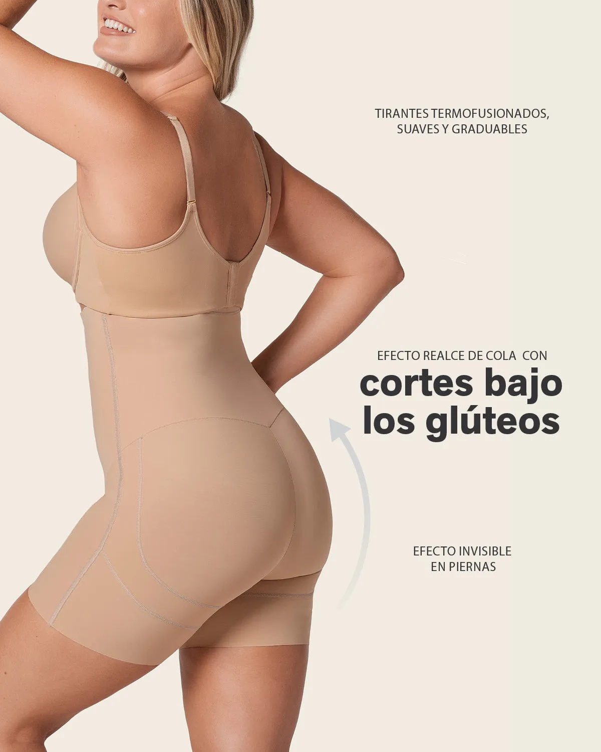 Strapless Sculpting Step-in Body Shaper with Short Bottom