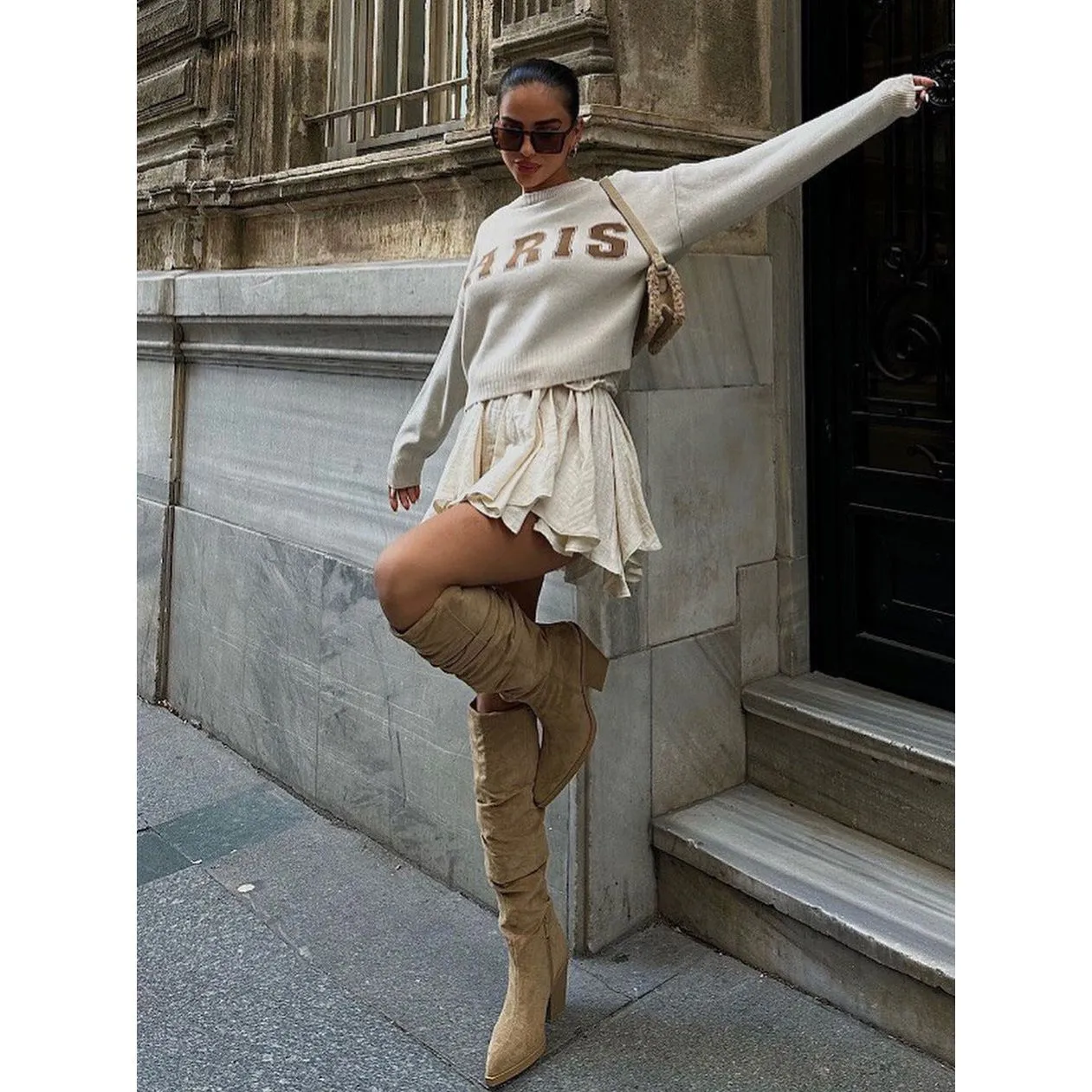 Streetwear Round Neck Loose Sweater