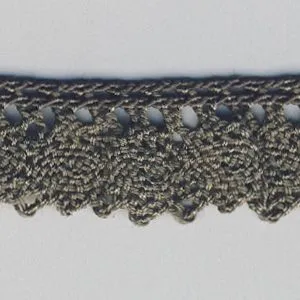 Stretch Torchon Lace #102 Carbon Gray