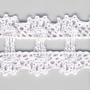Stretch Torchon Lace #146 White Purple