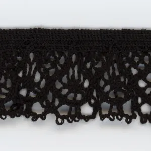 Stretch Torchon Lace #50 Black