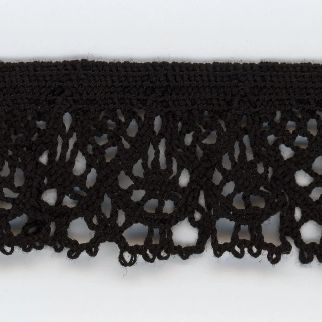 Stretch Torchon Lace #50 Black