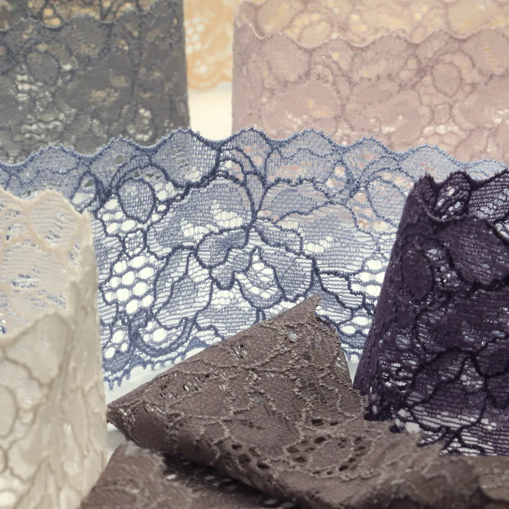 Stretch Trimming Lace #01 White