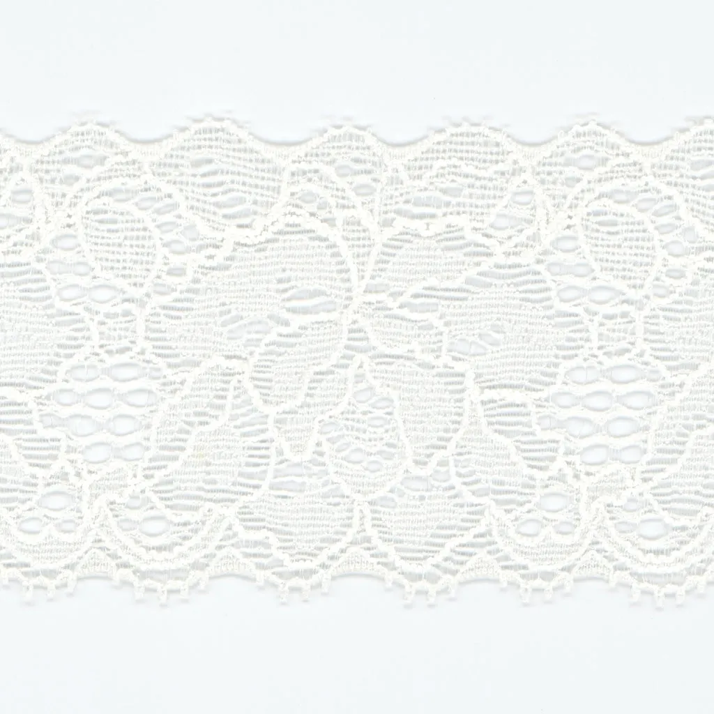 Stretch Trimming Lace #01 White