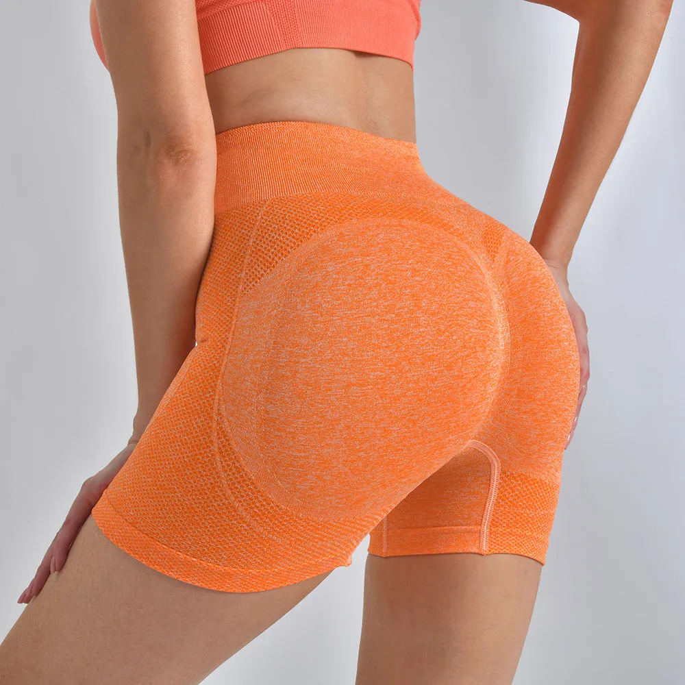 Striped Yoga Shorts High Waist Hip-lifting Tight Pants For Women Running Fitness Sports Leggings