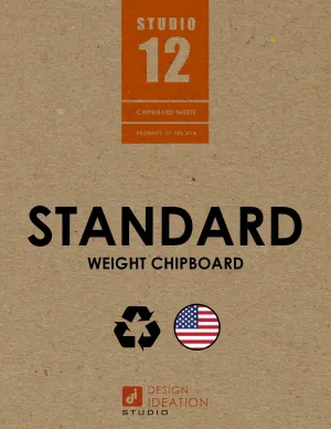 STUDIO 12 Chipboard Sheets. 11" x 17". STANDARD .022”
