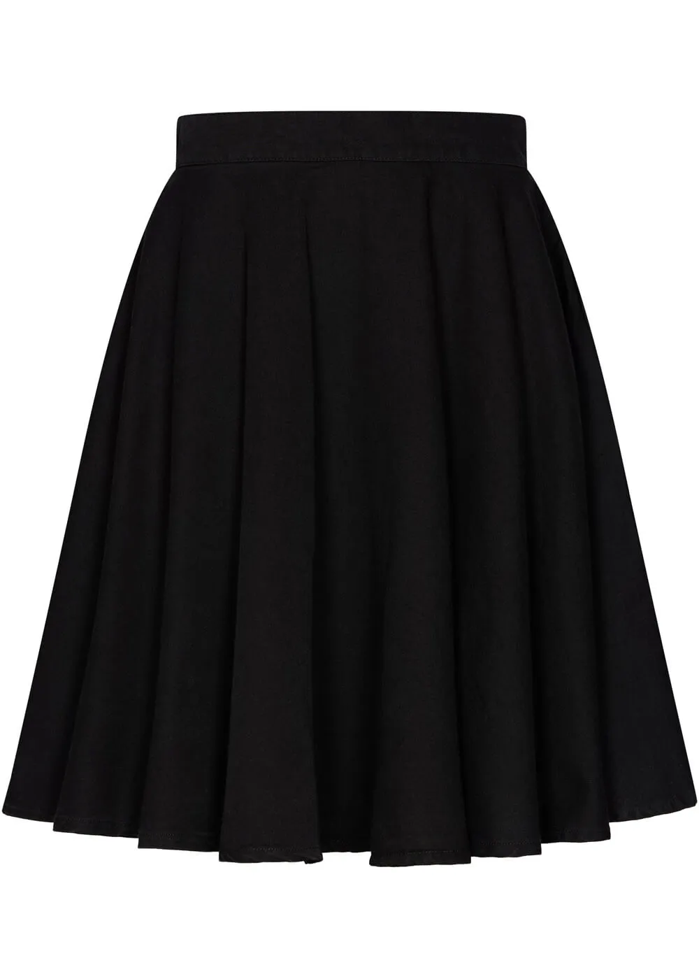 Succubus Clothing Suzy Denim 50's Swing Rok Zwart