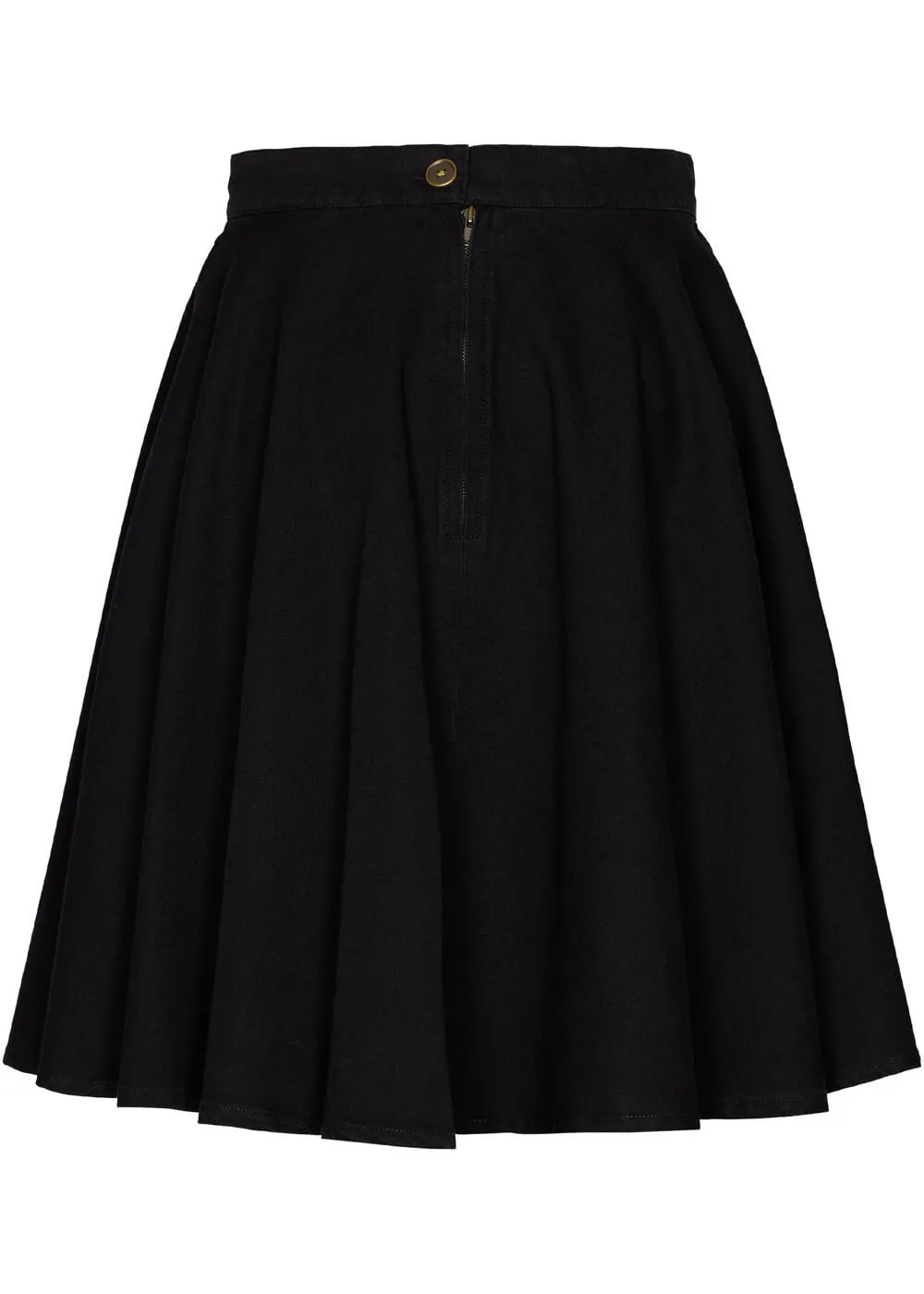 Succubus Clothing Suzy Denim 50's Swing Rok Zwart