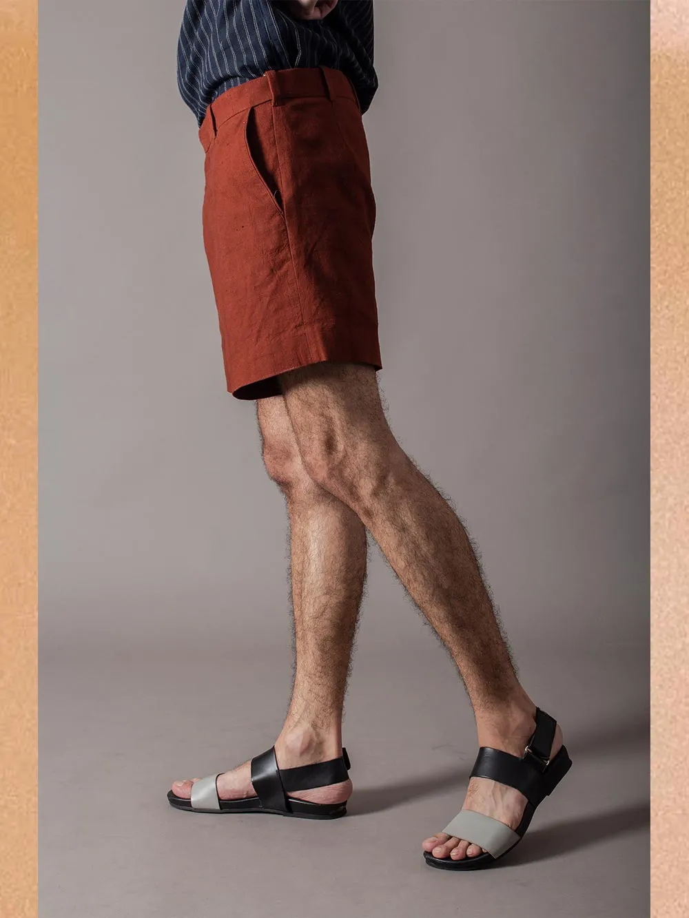SUKETDHIR   I   SD Shorts Pant | Heavy Cotton | Dark Rust