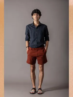 SUKETDHIR   I   SD Shorts Pant | Heavy Cotton | Dark Rust