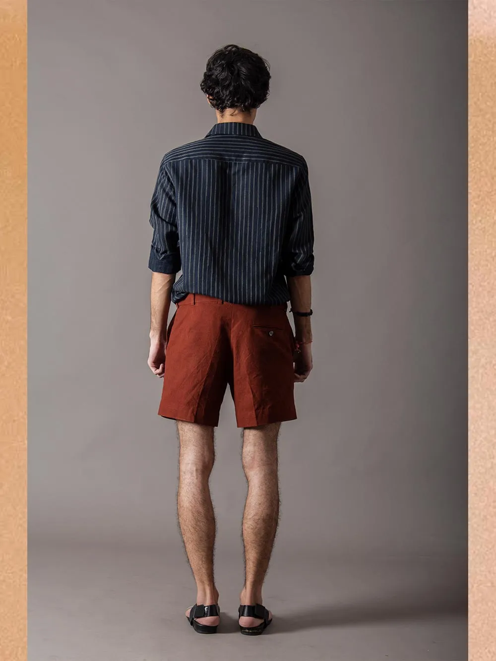 SUKETDHIR   I   SD Shorts Pant | Heavy Cotton | Dark Rust