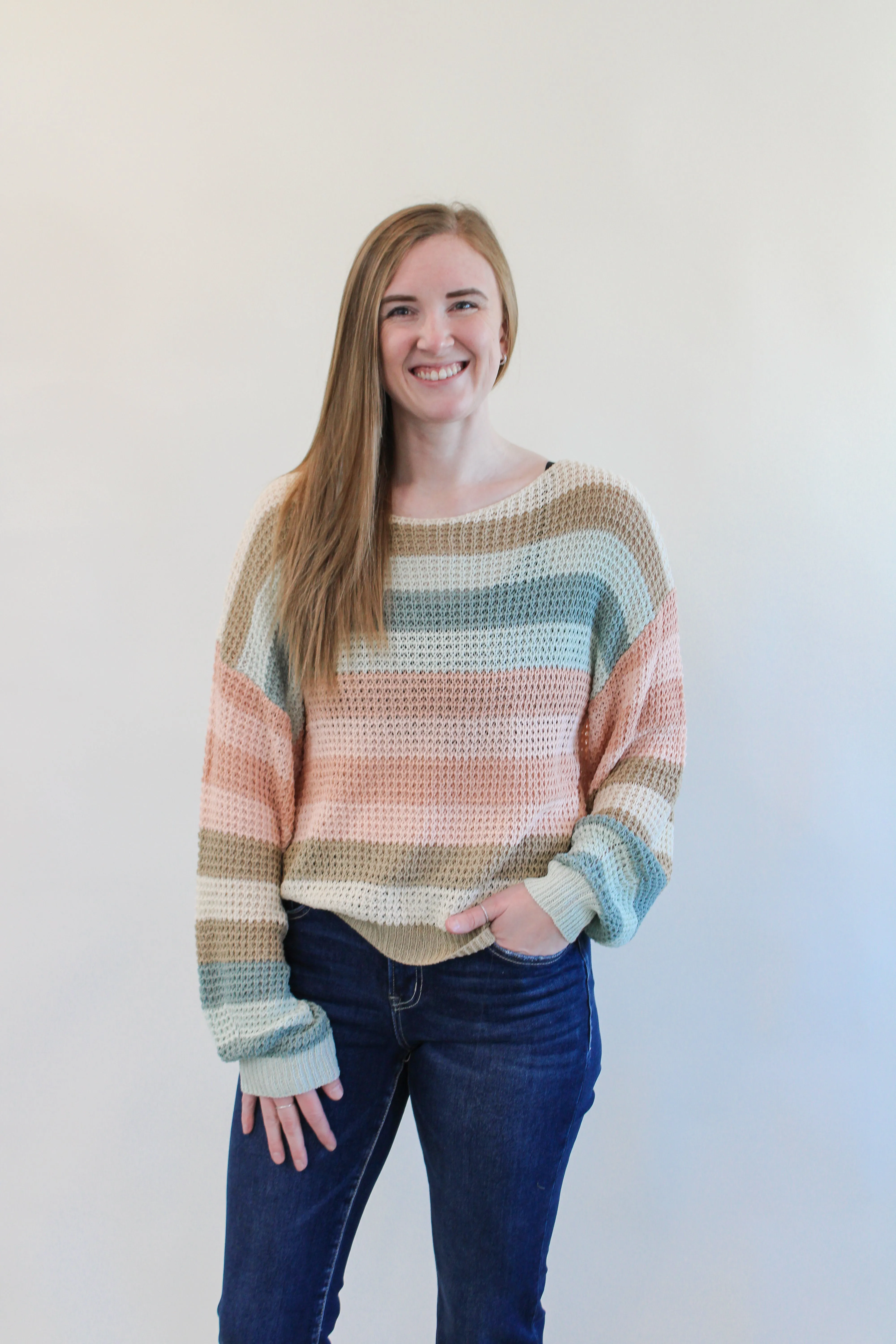 SUMNER MULTICOLOR LOOSE FIT SWEATER TOP