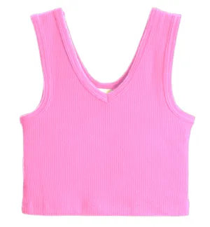 Super Soft Waffle Brami Top Bubblegum