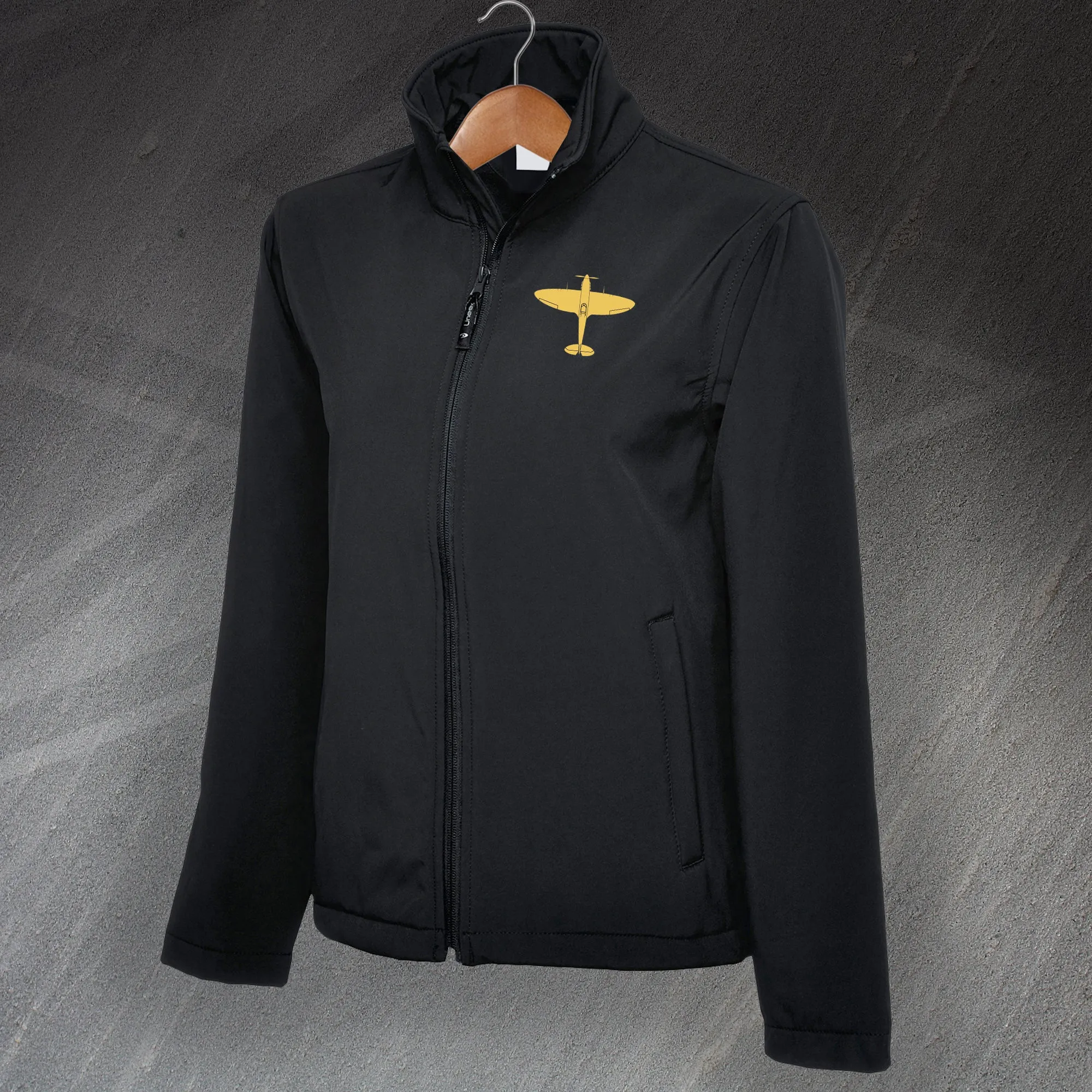 Supermarine Spitfire Softshell Jacket Embroidered Full Zip