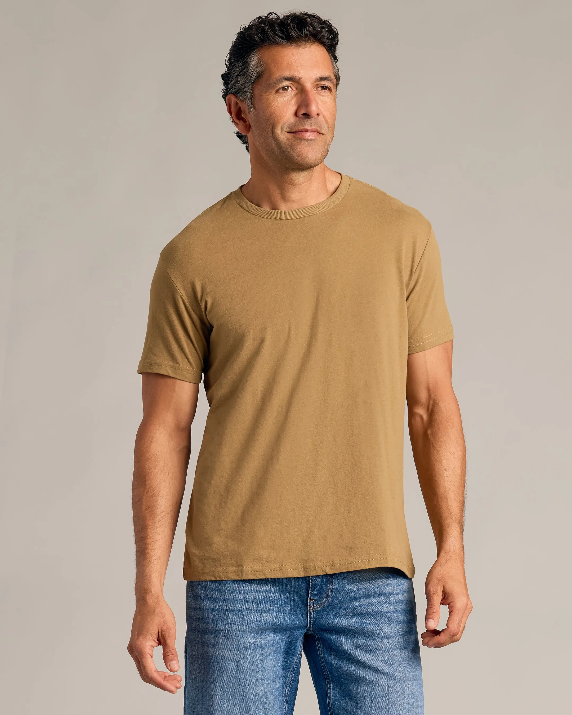 Tan 499 Short Sleeve Crew Neck Tee