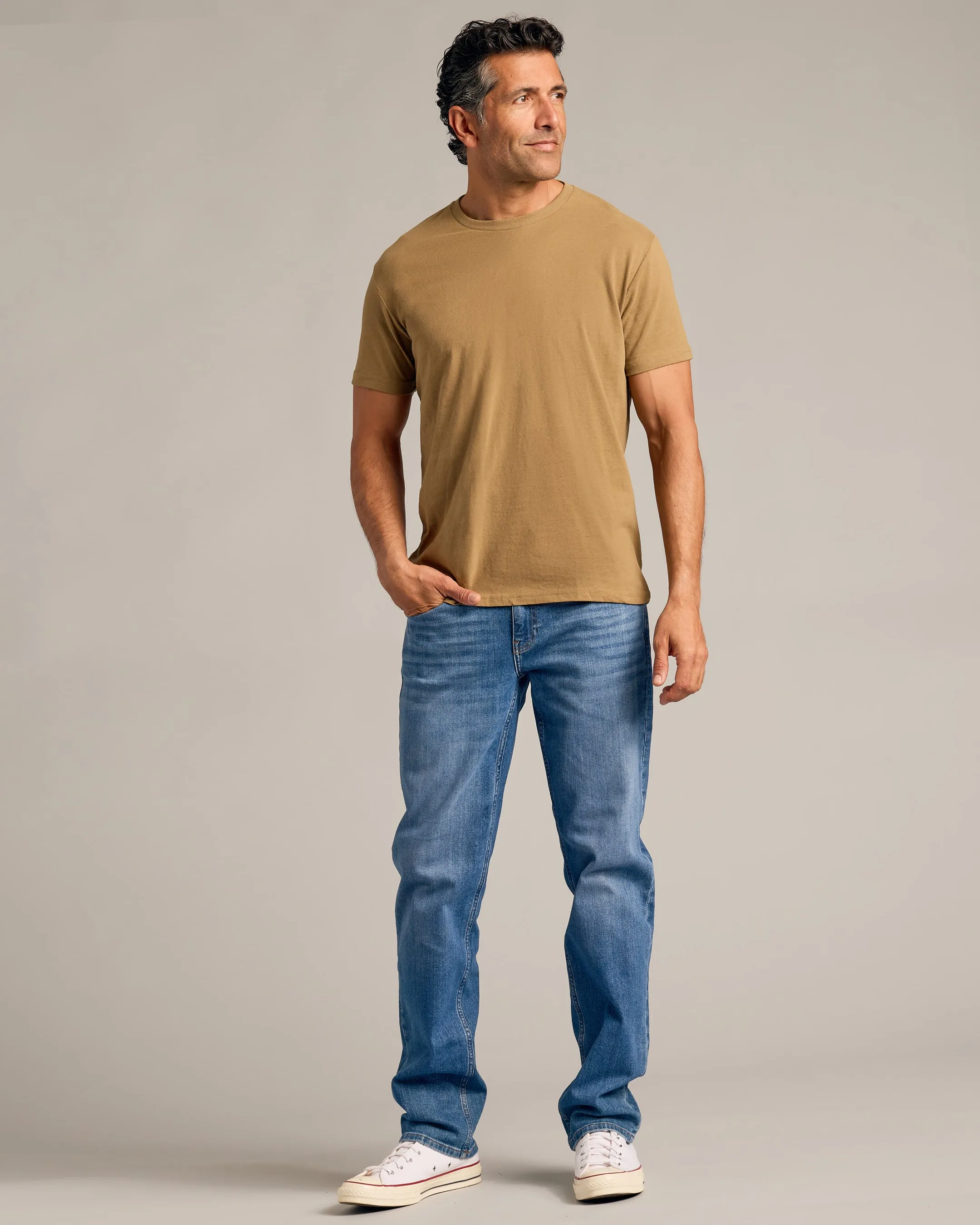 Tan 499 Short Sleeve Crew Neck Tee