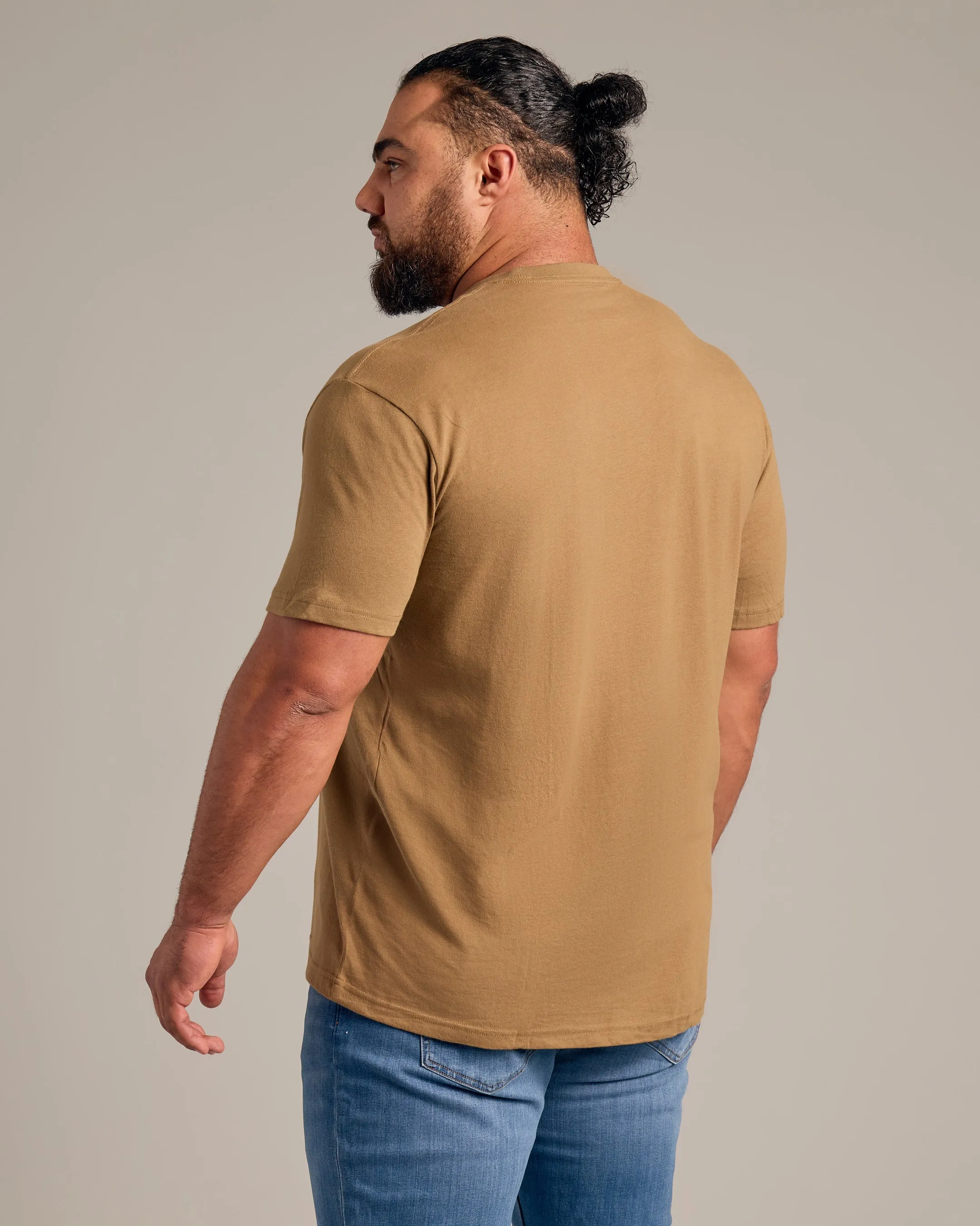 Tan 499 Short Sleeve Crew Neck Tee