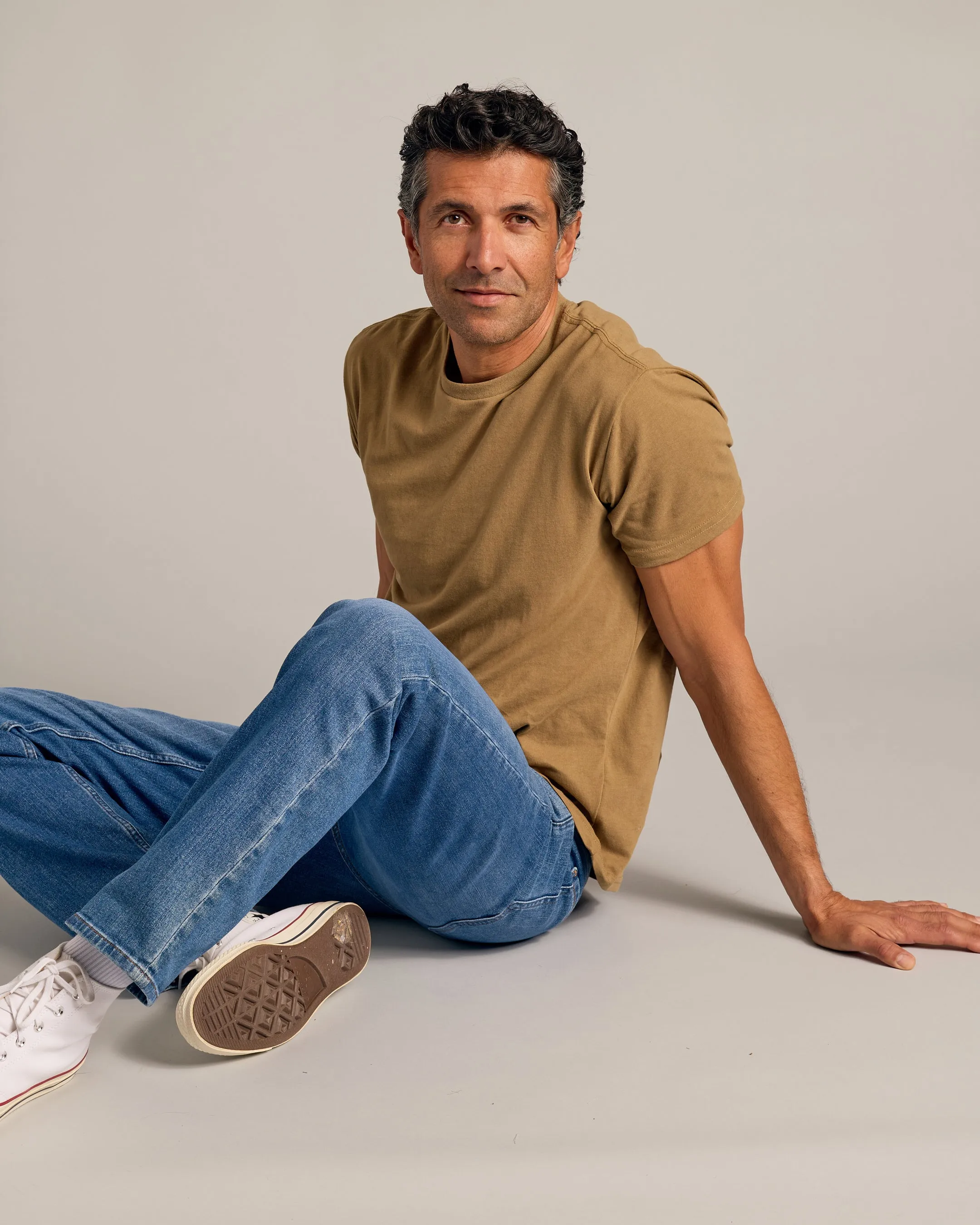 Tan 499 Short Sleeve Crew Neck Tee