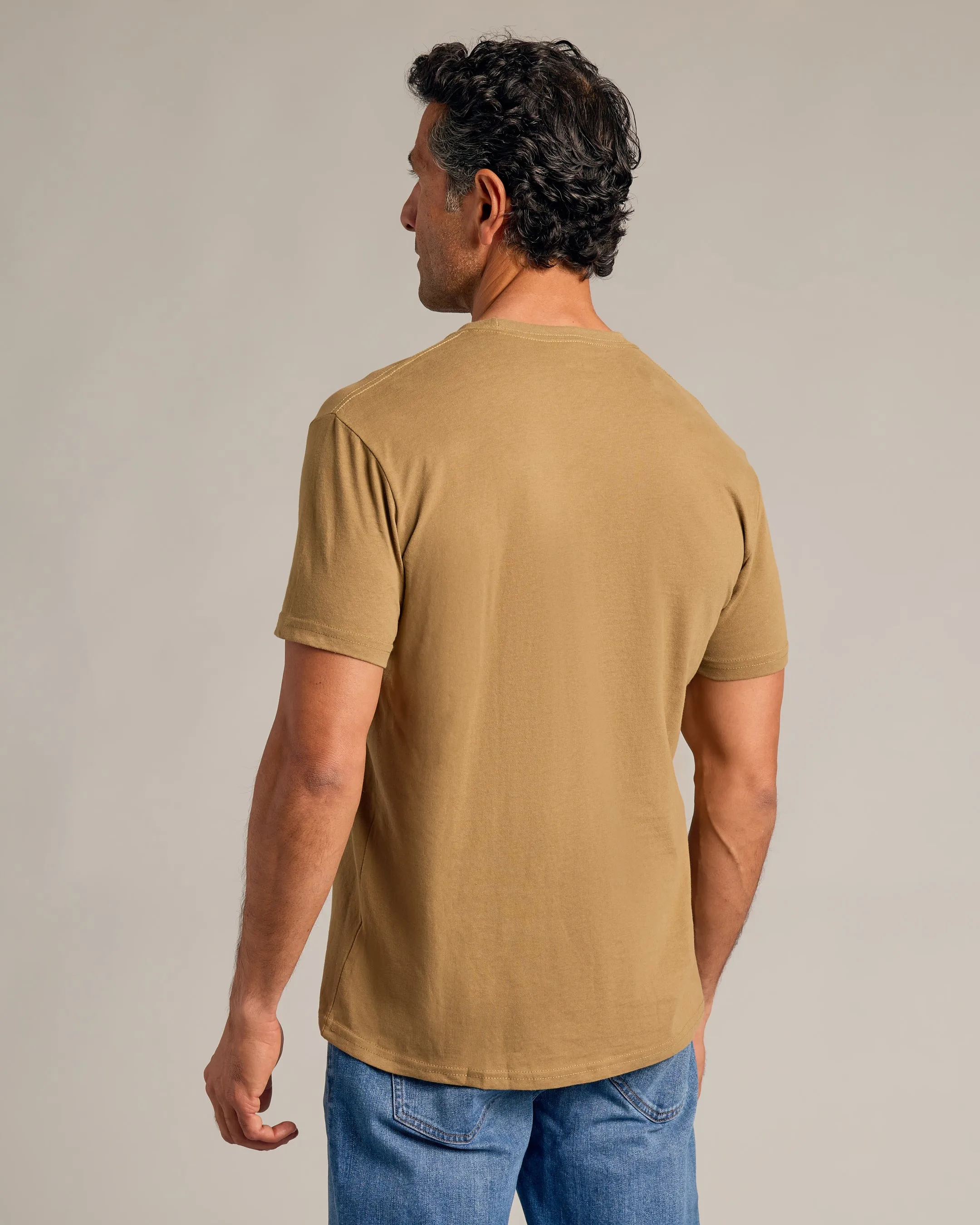 Tan 499 Short Sleeve Crew Neck Tee