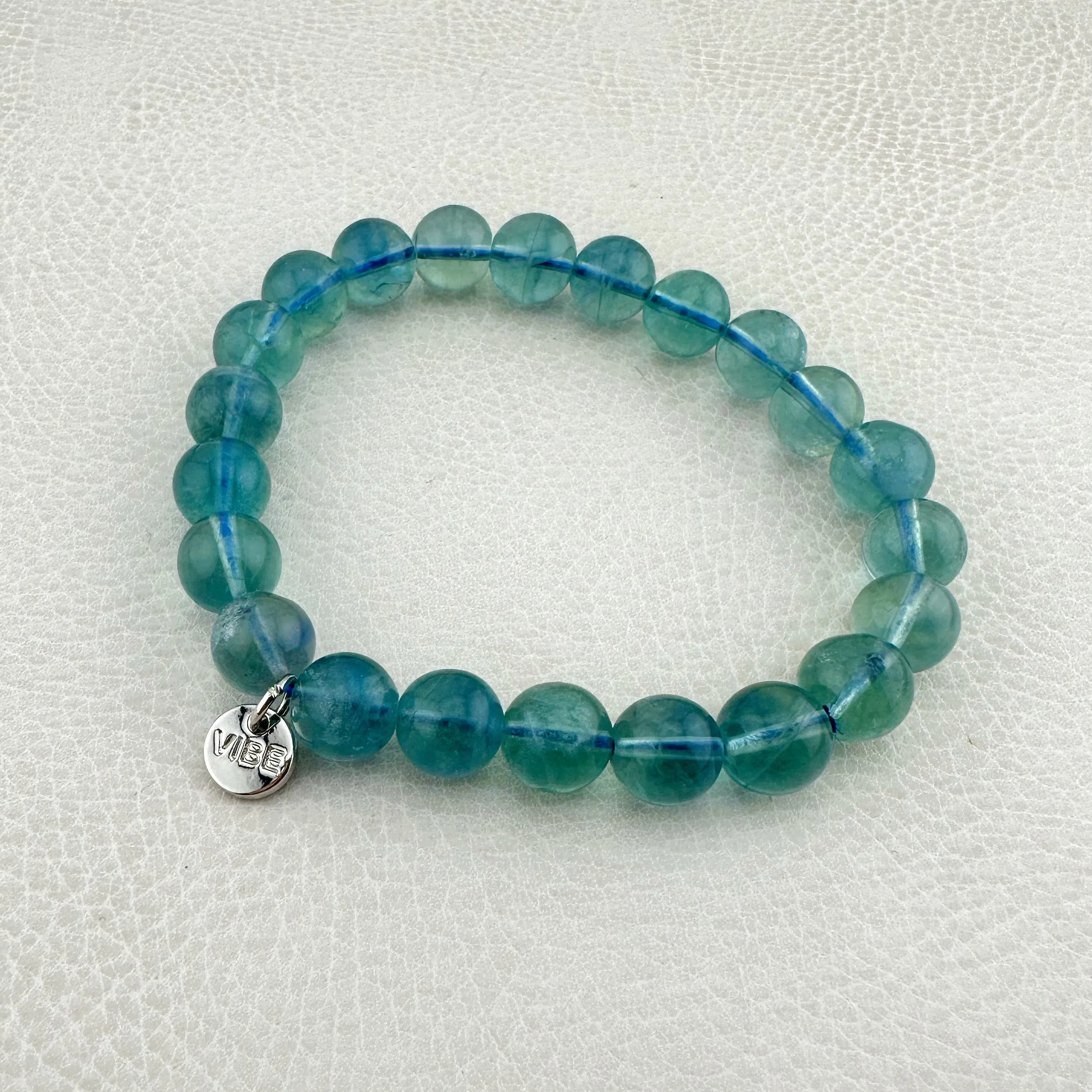 Teal Fluorite Chunky Stretch Bracelet