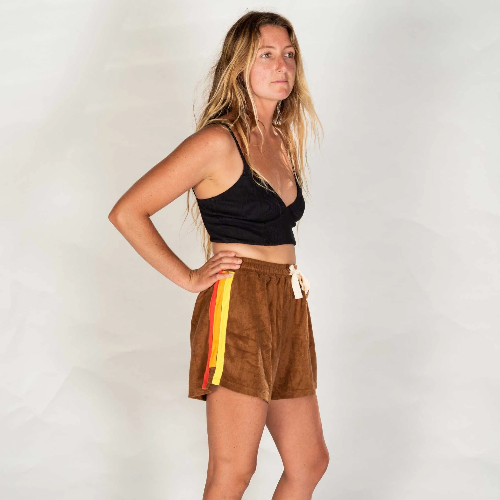 Terry Towelling Short - Chocolate