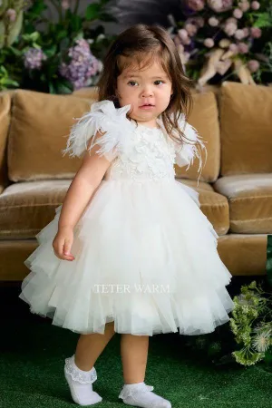 Teter Warm Baby Girls Baptism Off White Dress B302P