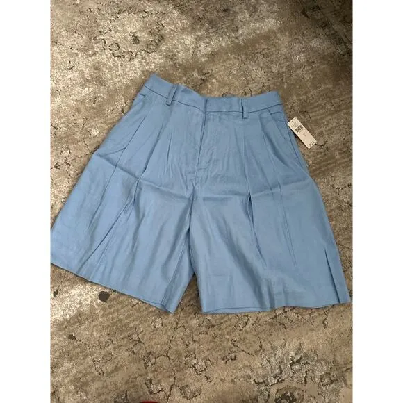 The Avery Pleated Trouser Shorts by Maeve Blue Size 2