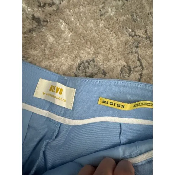 The Avery Pleated Trouser Shorts by Maeve Blue Size 2