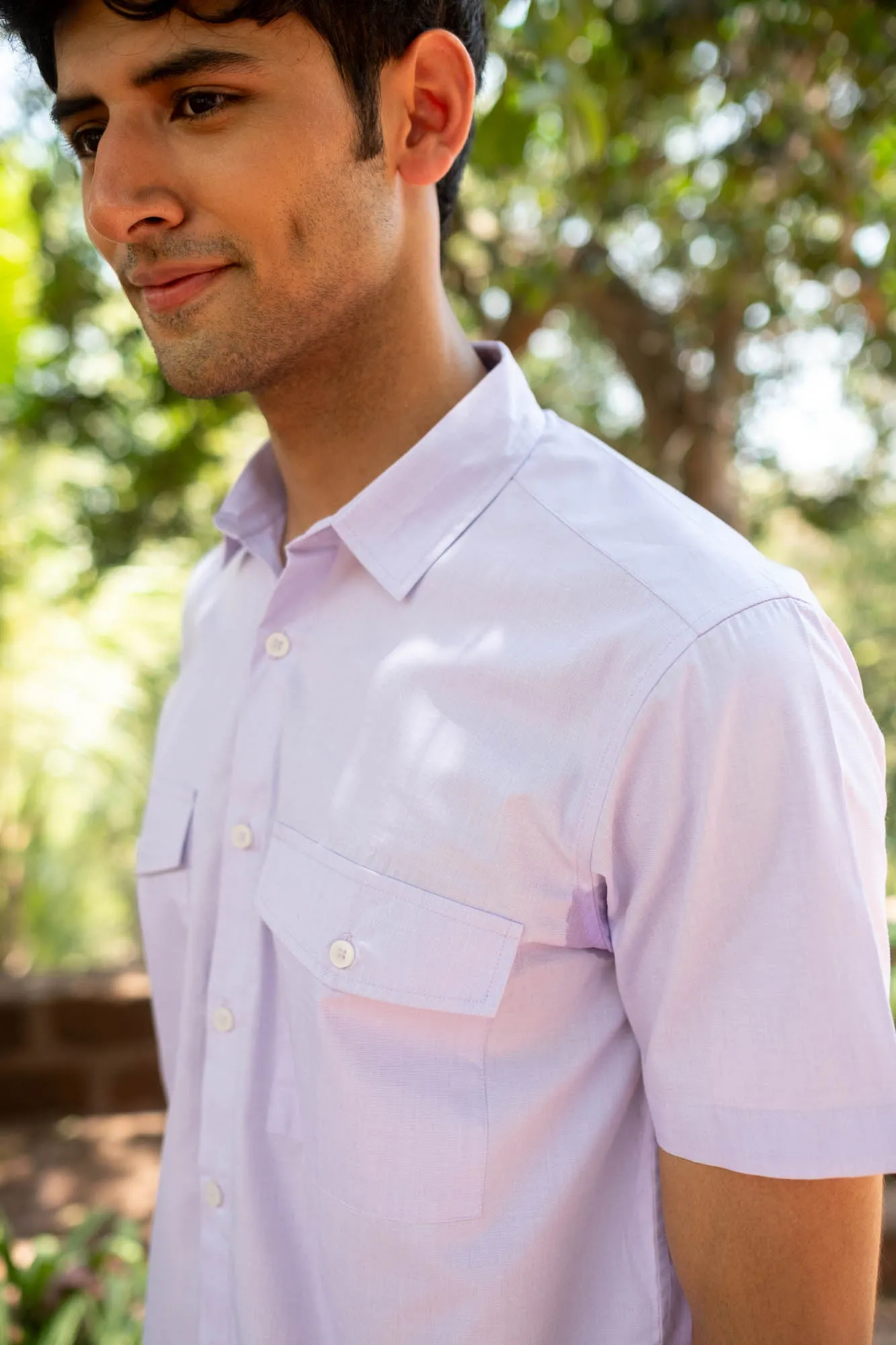 The Egyptian Cotton Double Pocket Shirt | Short Sleeve