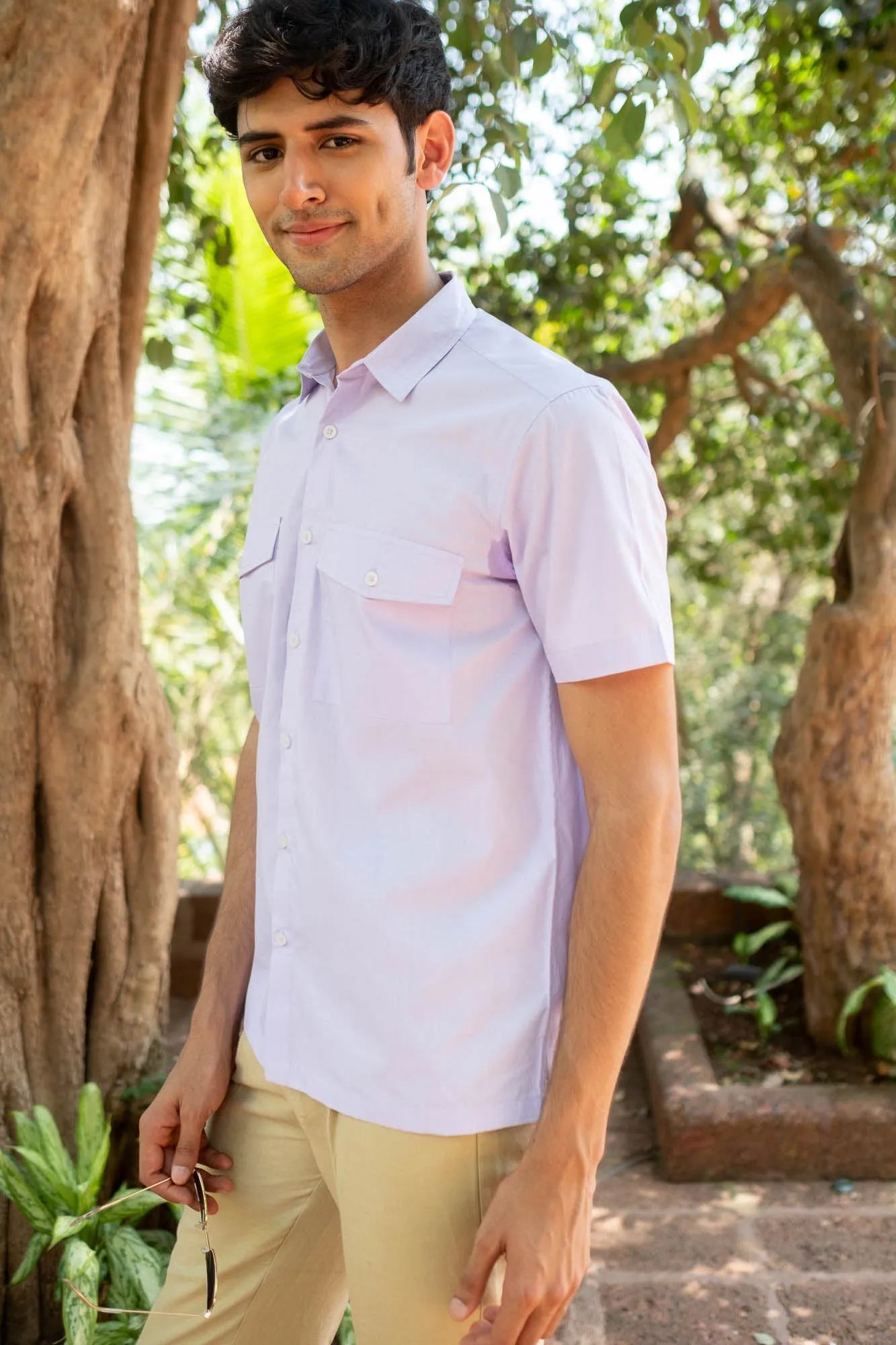 The Egyptian Cotton Double Pocket Shirt | Short Sleeve