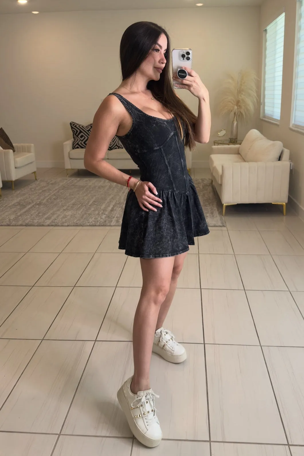 The Mirage Chic Black Skort Dress