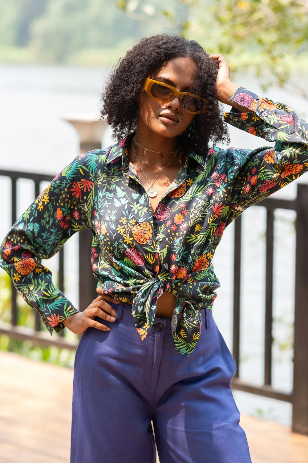 The Modal Satin Day Shirt