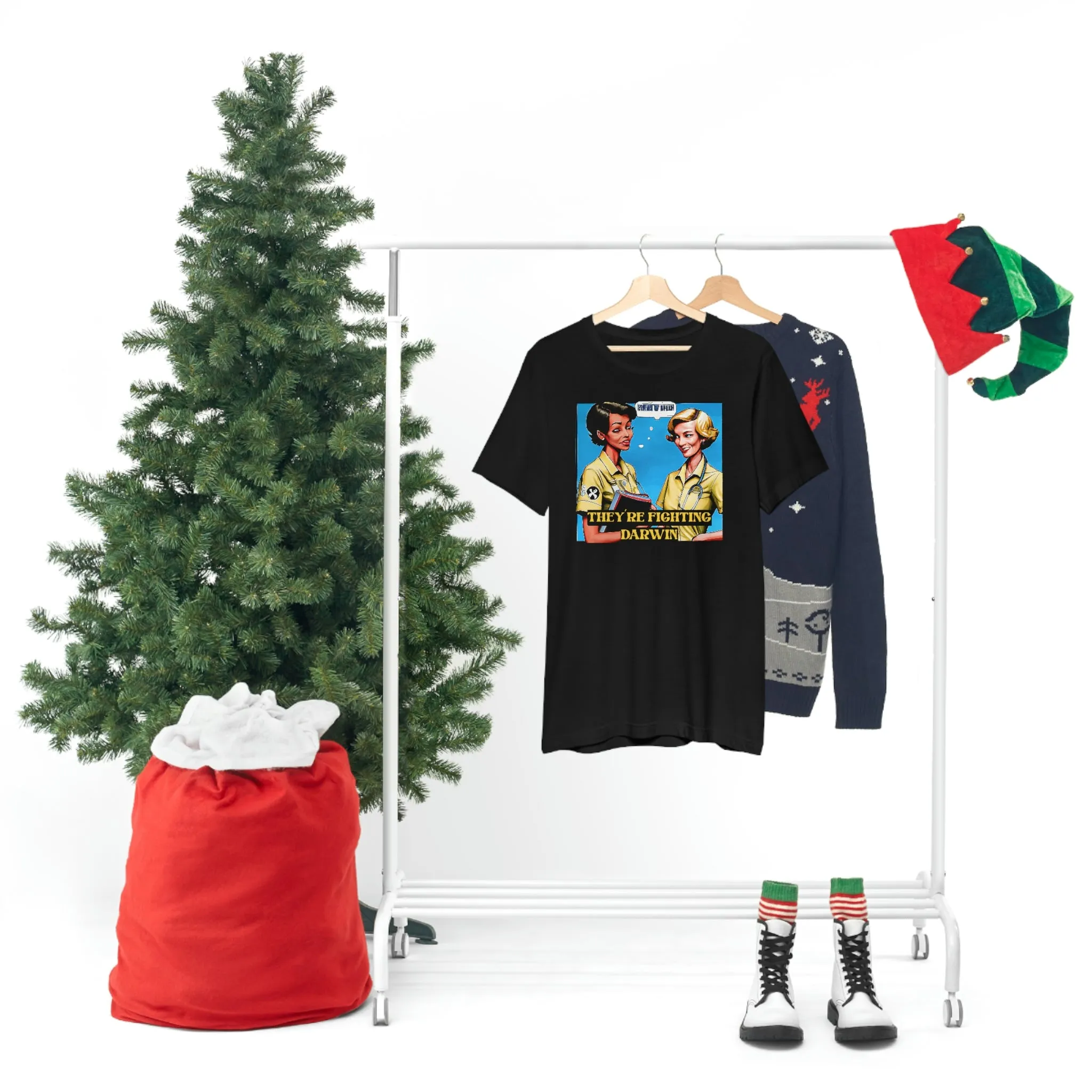 They're Fighting Darwin Short Sleeve Tee